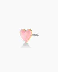 Thumbnail for Blush Heart Charm Stud