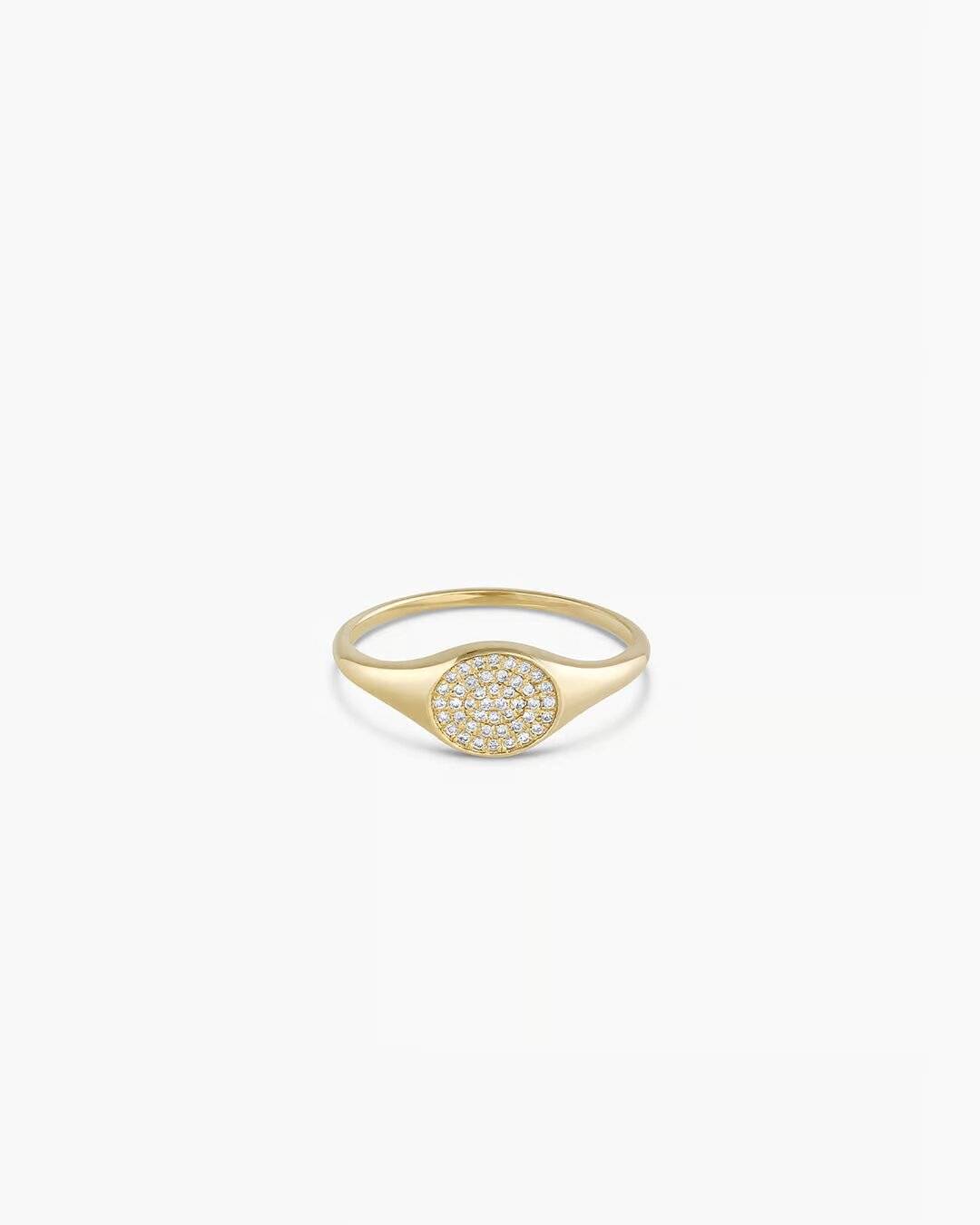 Diamond Pavé Signet Ring