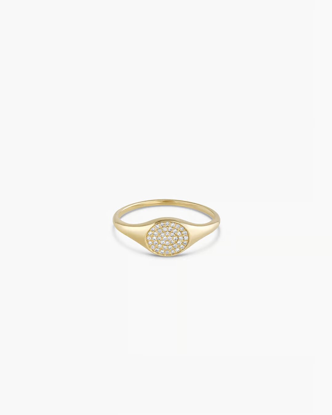 Diamond Pavé Signet Ring