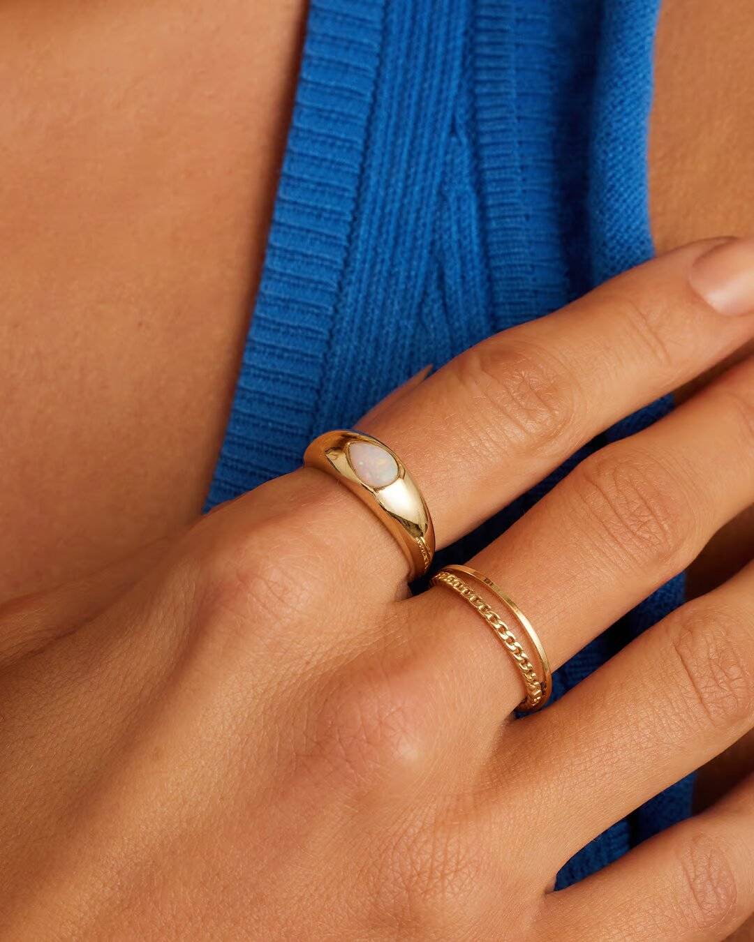 14k Gold Opal Lou Ring