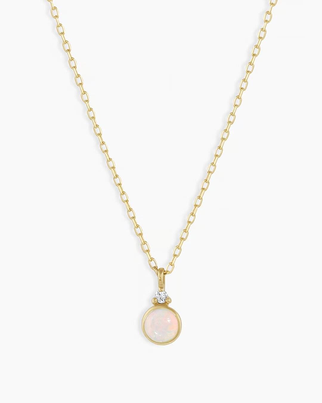 14k Gold Birthstone Necklace