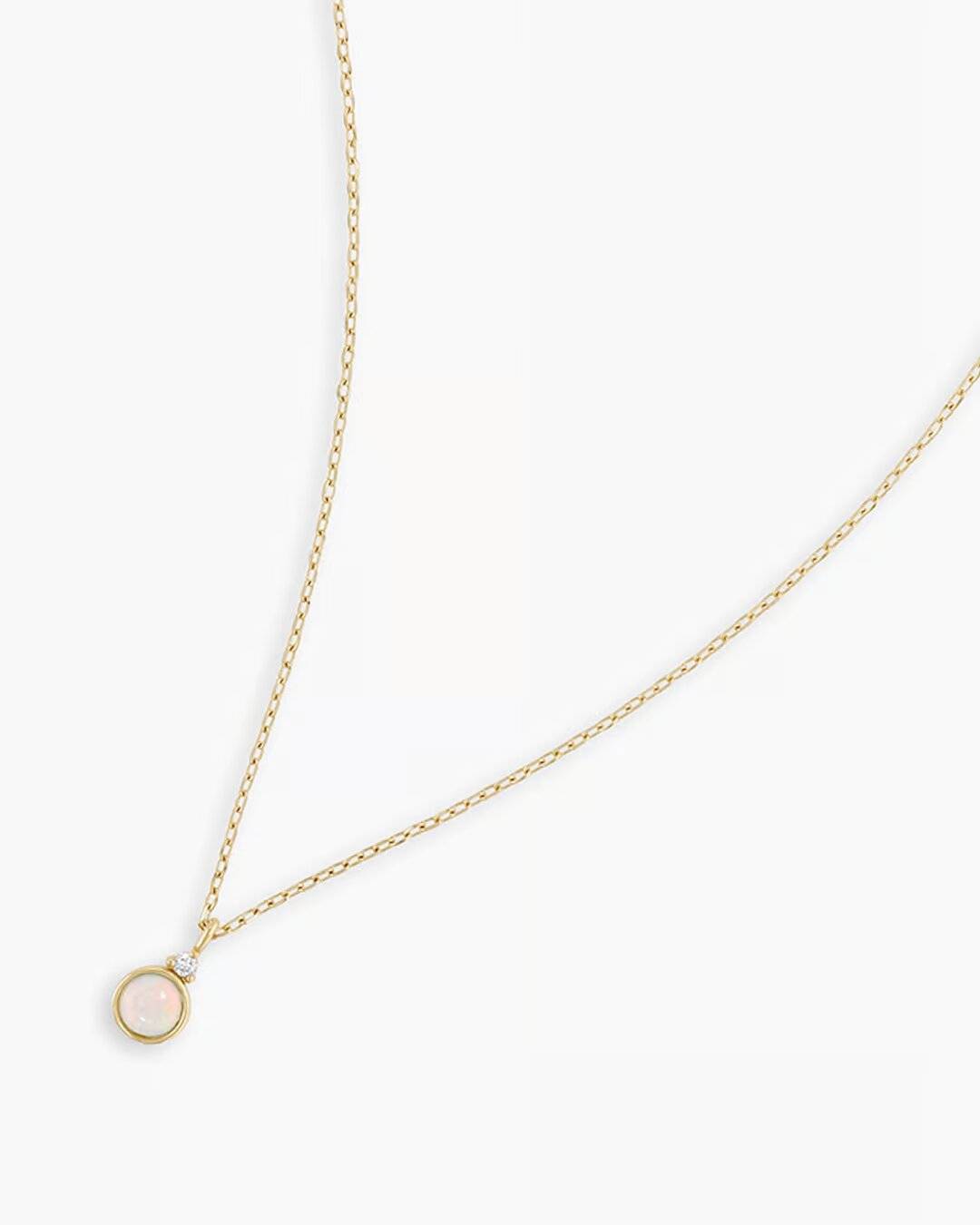 14k Gold Birthstone Necklace