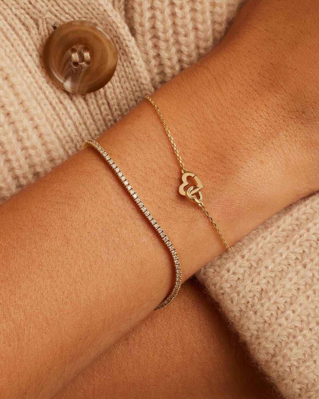 14k Gold Parker Heart Bracelet