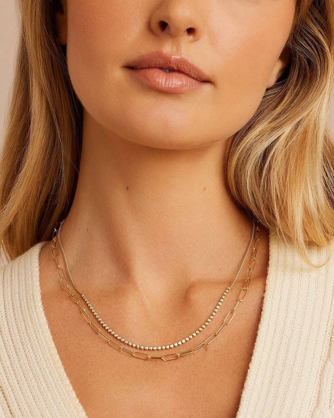 Classic Diamond Row Necklace