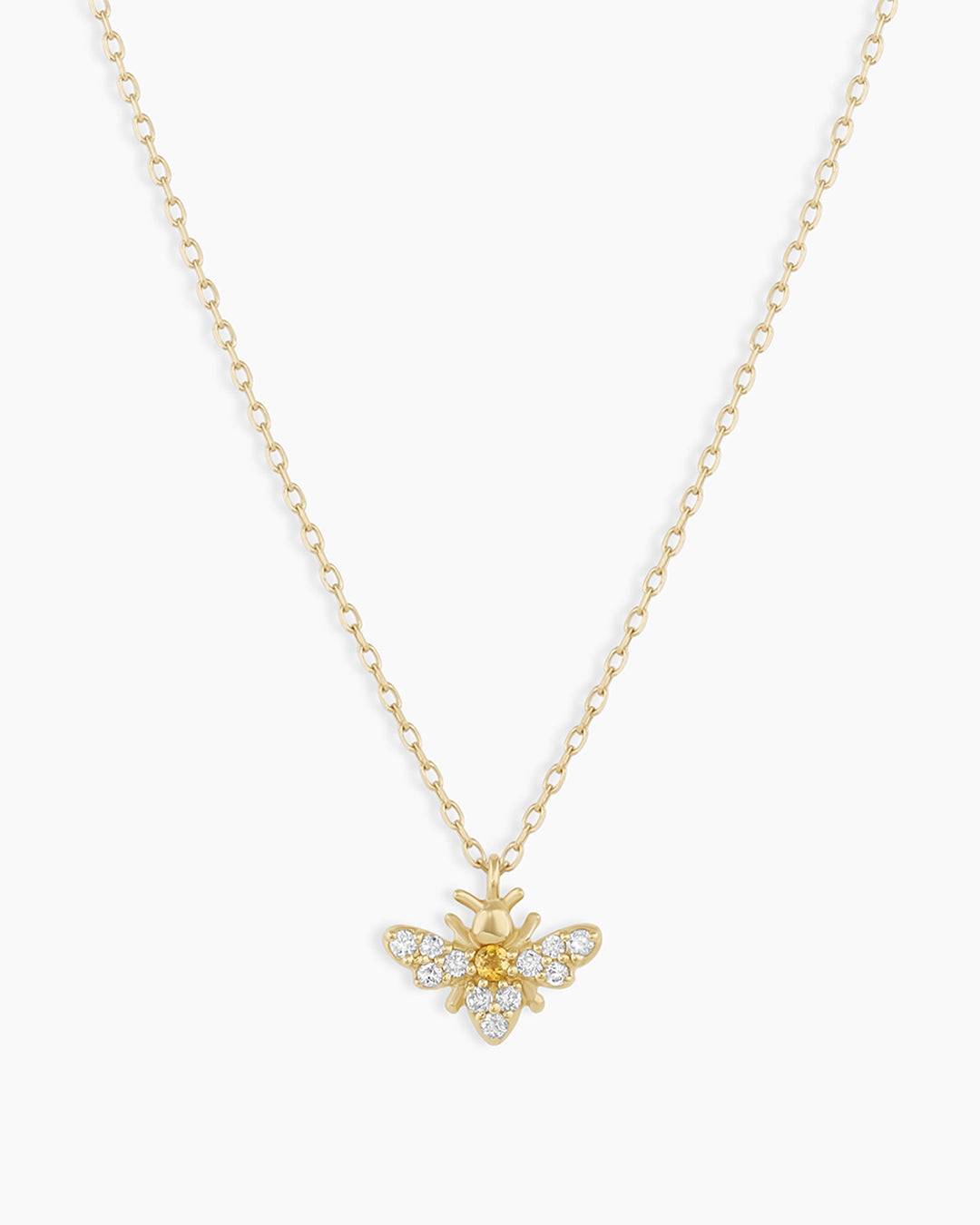 Diamond Bee Necklace