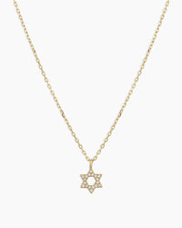 Thumbnail for Diamond Star of David Necklace