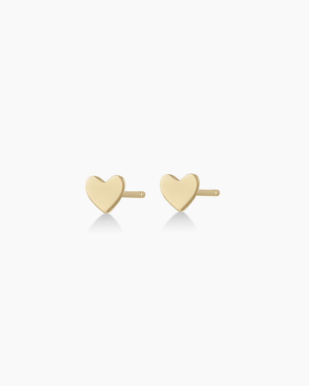 14k Gold Heart Studs