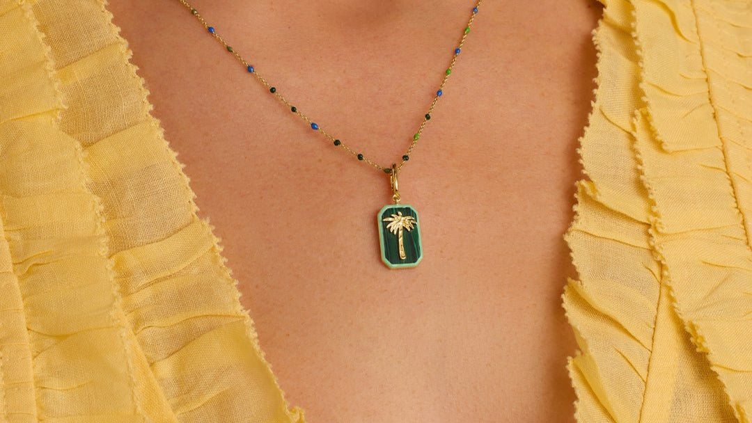 Malachite Palm Parker Charm