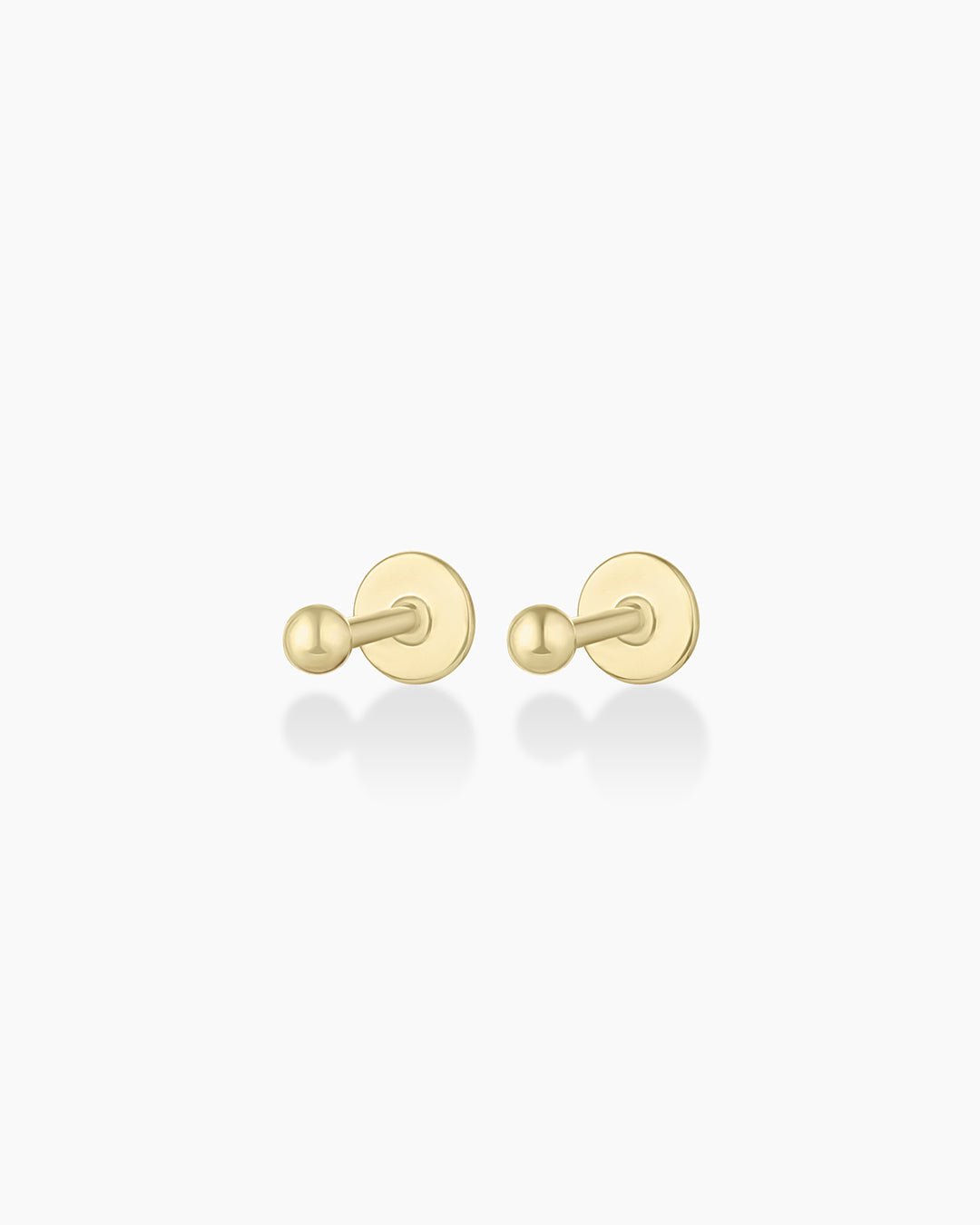 14k Gold Newport Flat Back Studs