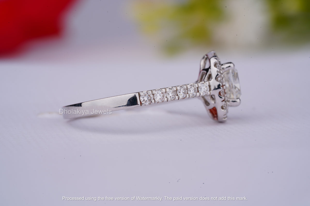 Elongated Cushion Cut Ring