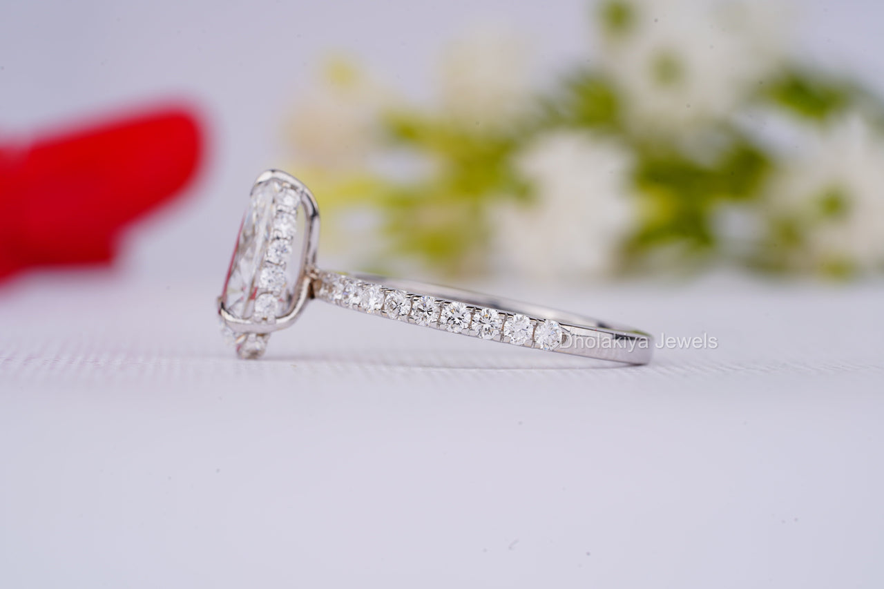 Pear Cut Lab Grown Diamond Ring