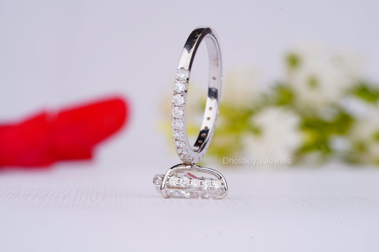 Pear Cut Lab Grown Diamond Ring