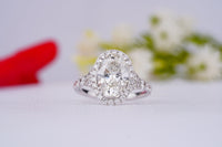 Thumbnail for Oval Cut Halo Wedding Ring