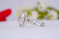 Thumbnail for Oval Cut Halo Wedding Ring