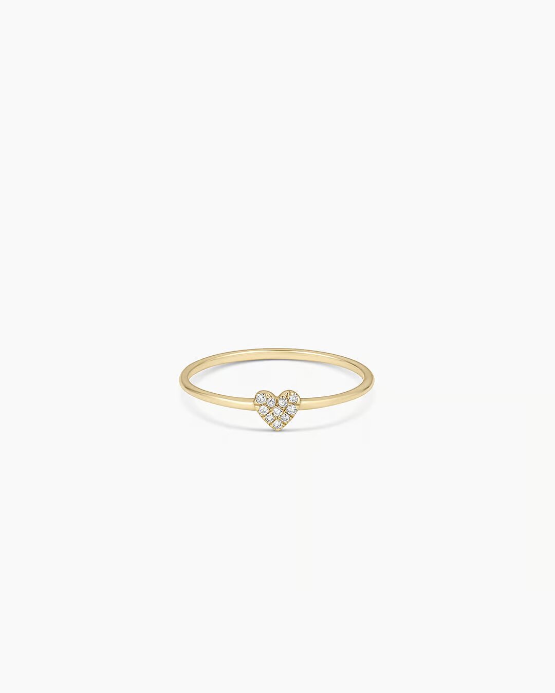 Diamond Pavé Heart Ring