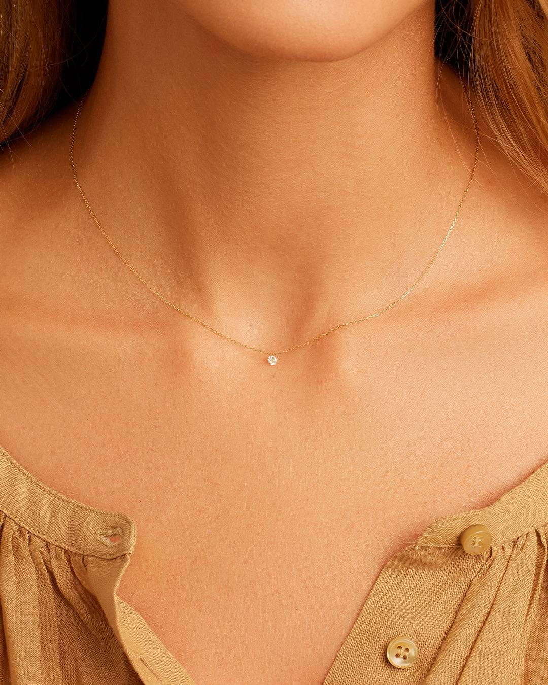 Floating Diamond Necklace