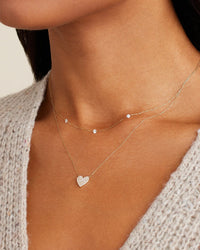 Thumbnail for Diamond Pavé Heart Necklace