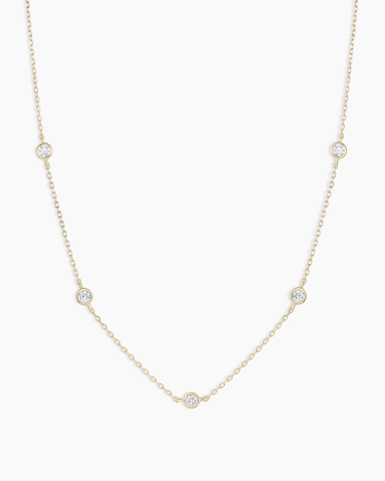 Classic Five Diamond Necklace