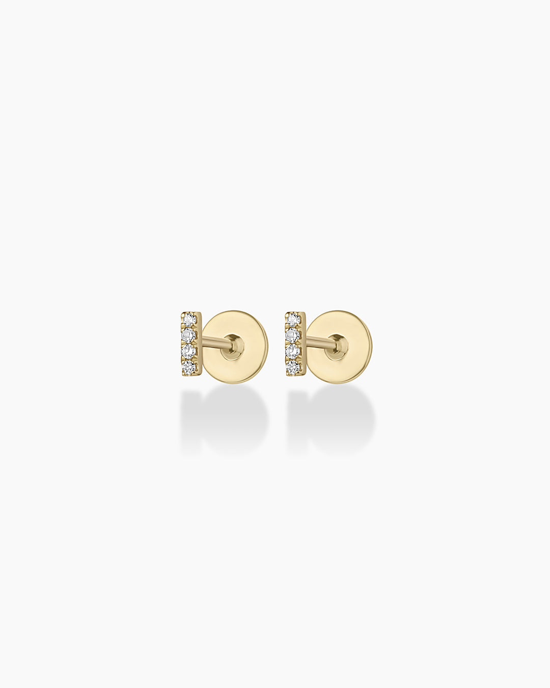 Diamond Pavé Bar Flat Back Studs