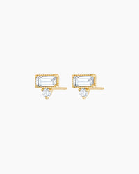 Thumbnail for Diamond and Topaz Baguette Studs