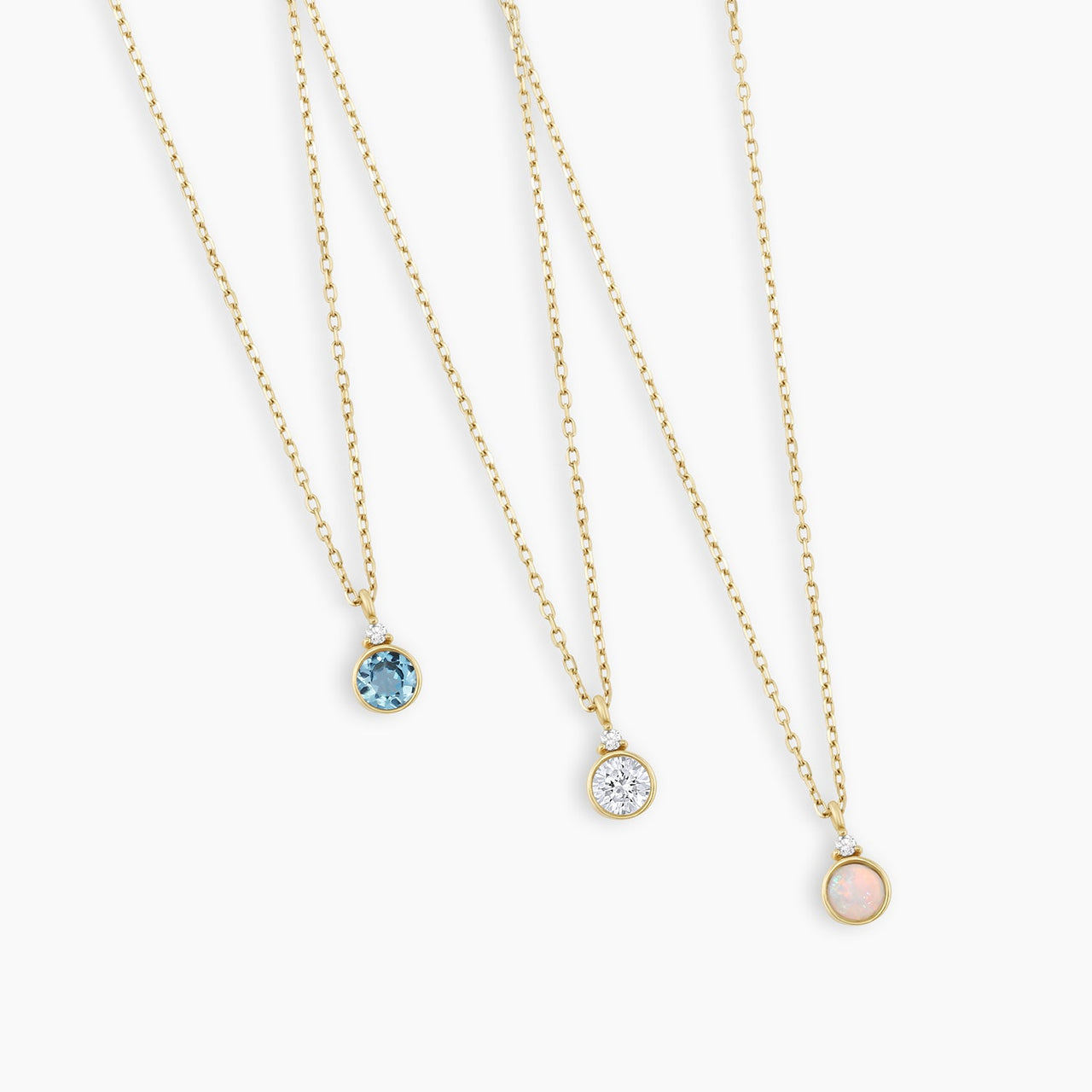 14k Gold Birthstone Necklace