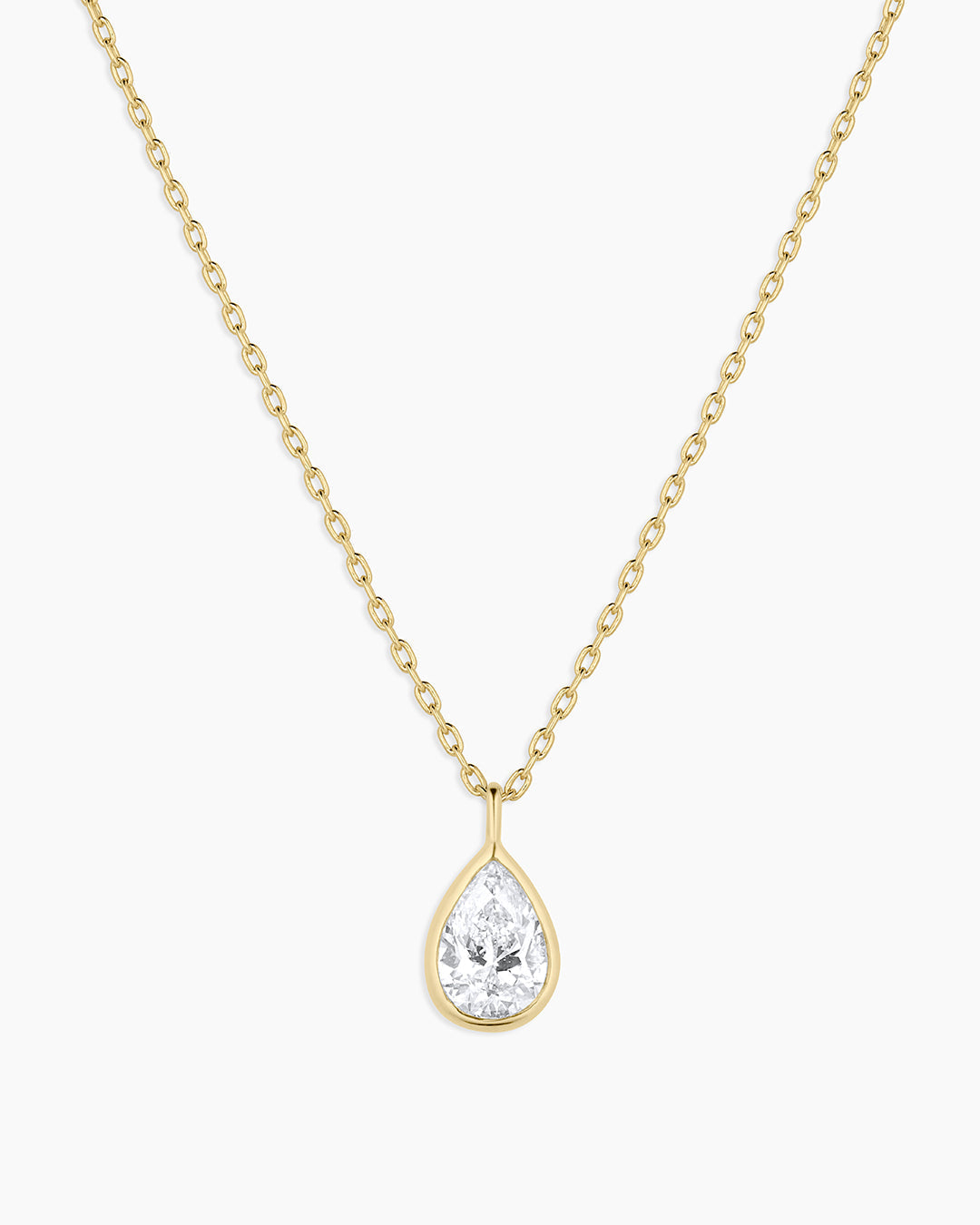 Classic Diamond Pear Necklace