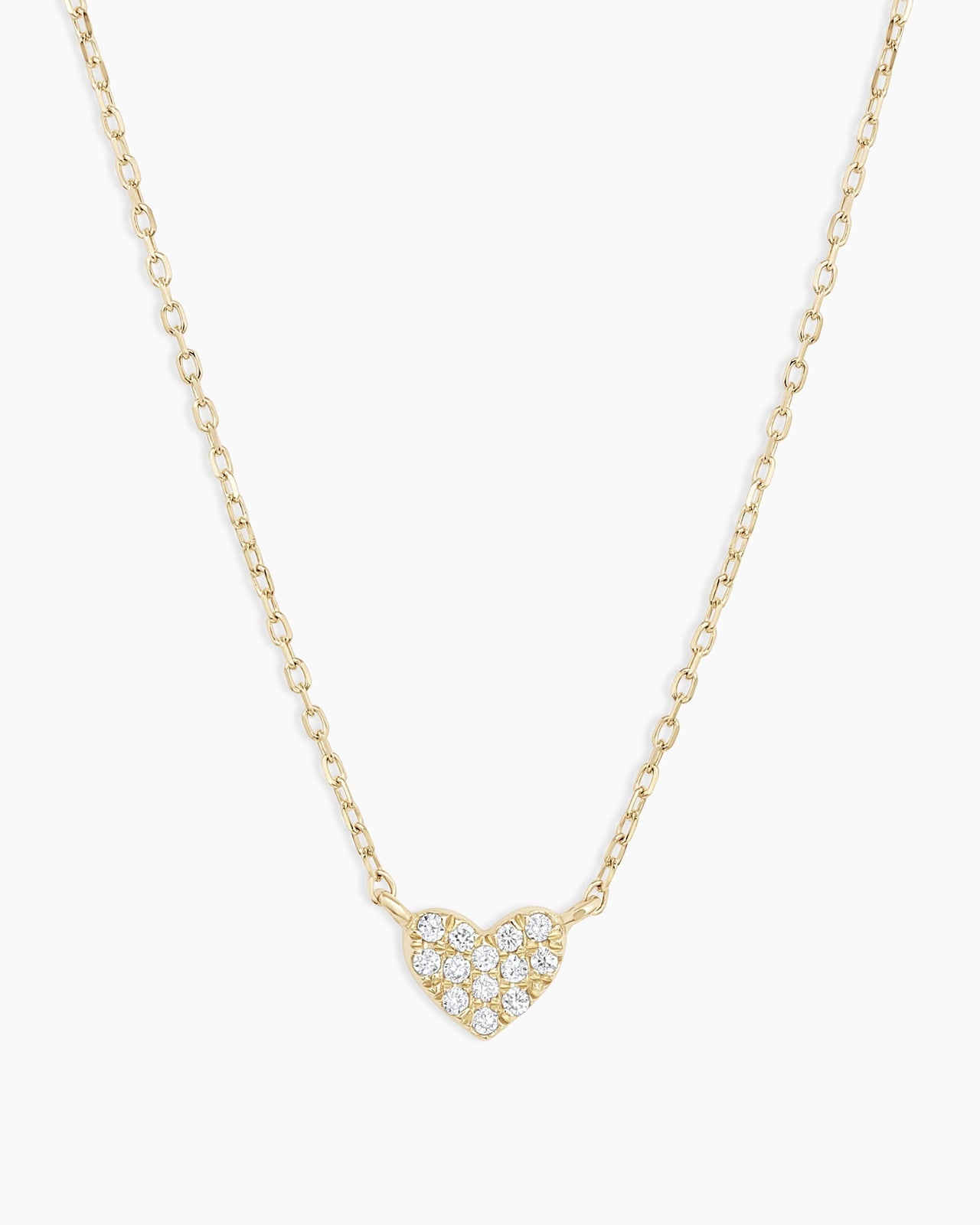 Diamond Pavé Heart Charm Necklace