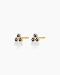 Thumbnail for Classic Blue Sapphire Trio Studs