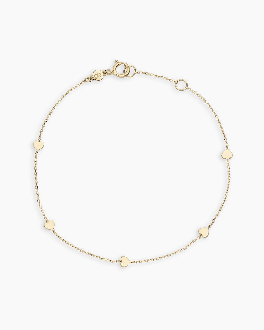 14k Gold Heart Bracelet