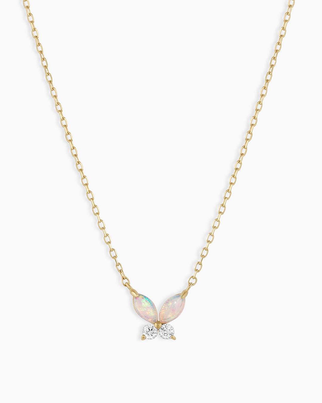 Opal Butterfly Necklace