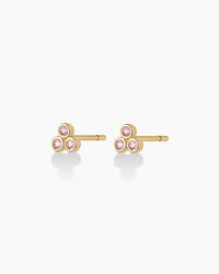 Thumbnail for Classic Pink Sapphire Trio Studs