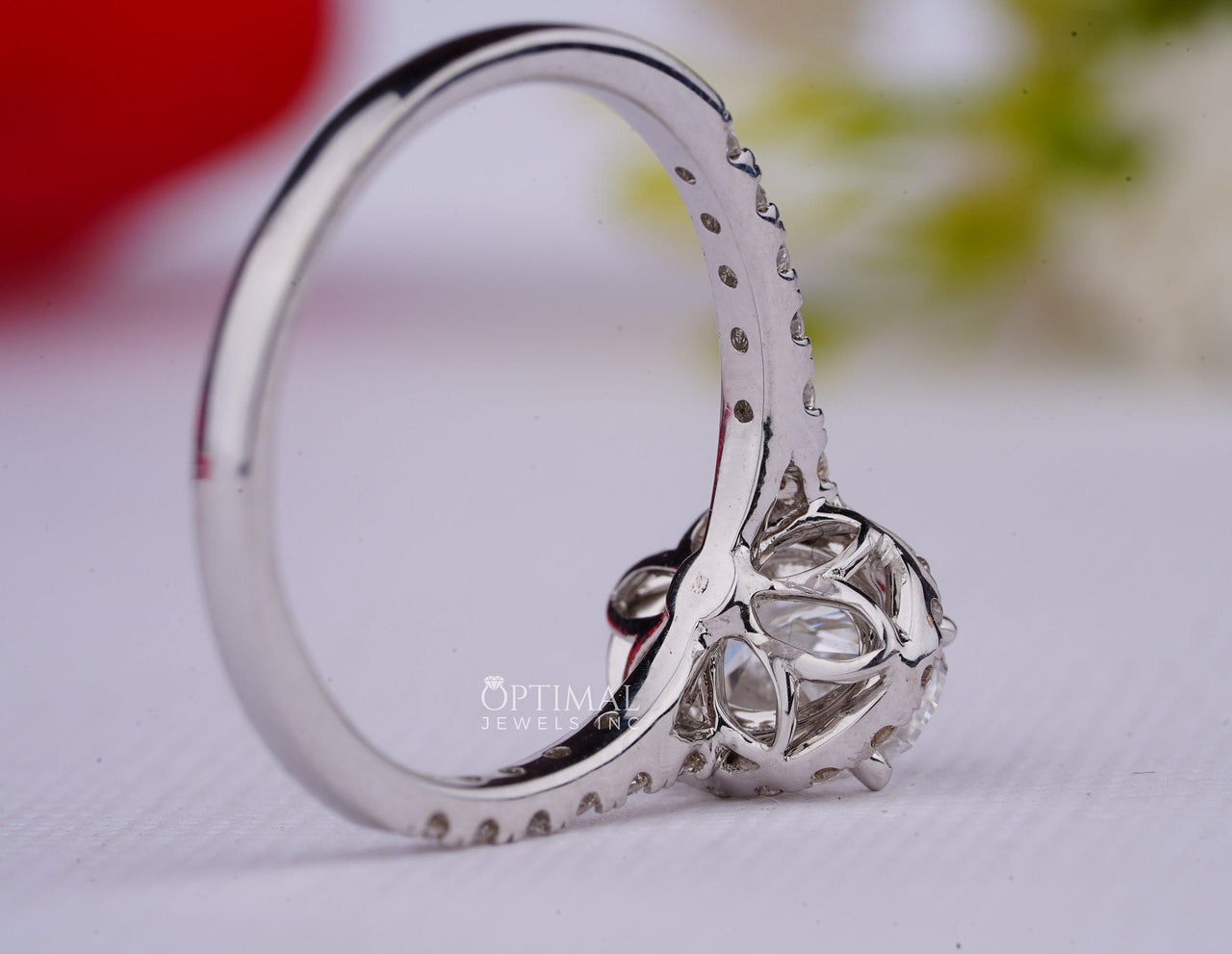 2.00CT Oval Cut Lab Grown Diamond Ring