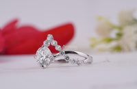 Thumbnail for Eternal Diamond Ring 1.87 Ctw IGI Certified Round Cut Diamond Engagement Ring Lab Created Diamond Wedding Ring White Gold Ring For Her