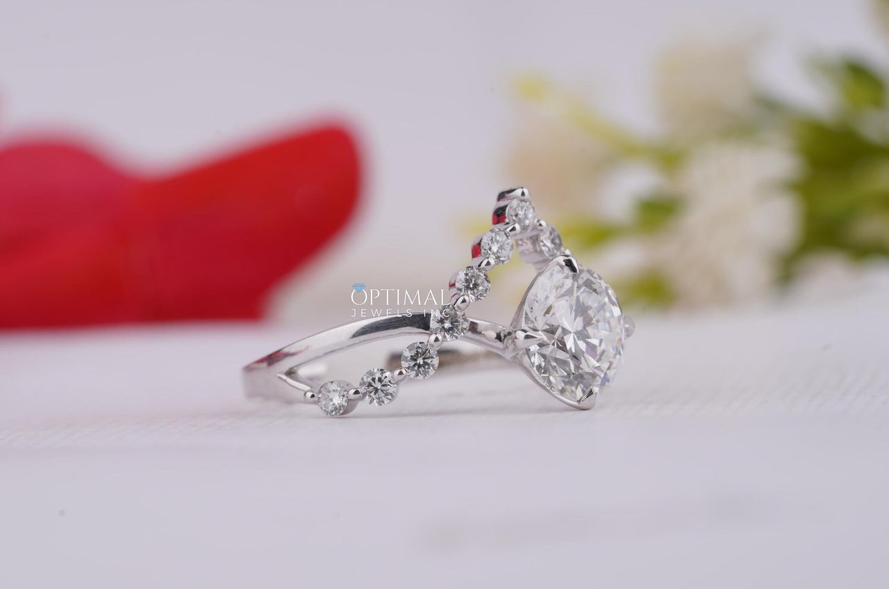 Eternal Diamond Ring 1.87 Ctw IGI Certified Round Cut Diamond Engagement Ring Lab Created Diamond Wedding Ring White Gold Ring For Her