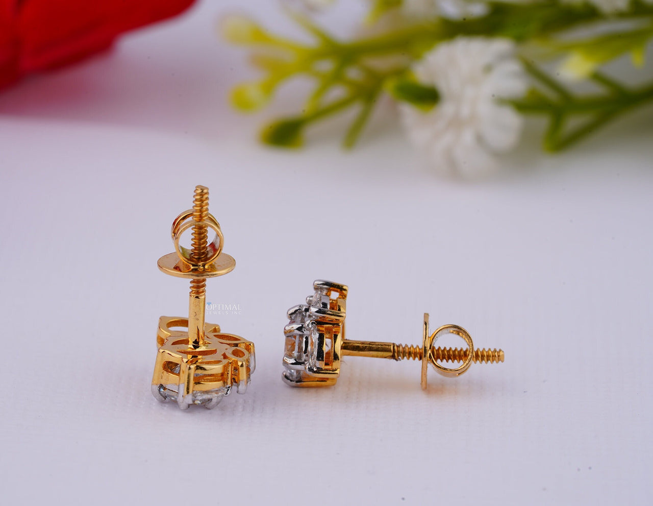 Multi Lab Grown Diamond Earrings 4.00 Ctw IGI Certified Diamond Earrings Yellow Gold Stud Earrings For Women Perfect For Every Occasion