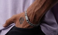 Thumbnail for Cuban Link Encrusted Lab Diamond Bracelet 4.27 CTW Lab Grown Diamonds, Round Cut Diamond Bracelet For Men Special Anniversary Gift For Him