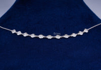 Thumbnail for Elegant White Gold Necklace 1.10 CTW Small Round Lab Grown Diamond Necklace 18