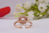 Thumbnail for IGI Certified Round Lab Grown Diamond Ring 1.57 Ctw Round Halo Wedding Ring Lab Created Diamond Ring Rose Gold Engagement Ring Promise Ring