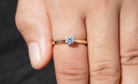 Thumbnail for 0.45 CT Round Cut Lab Grown Diamond Ring Rose Gold Ring Solitaire Engagement Ring Perfect  Propose Ring For Her Everyday Wear Gift For Women