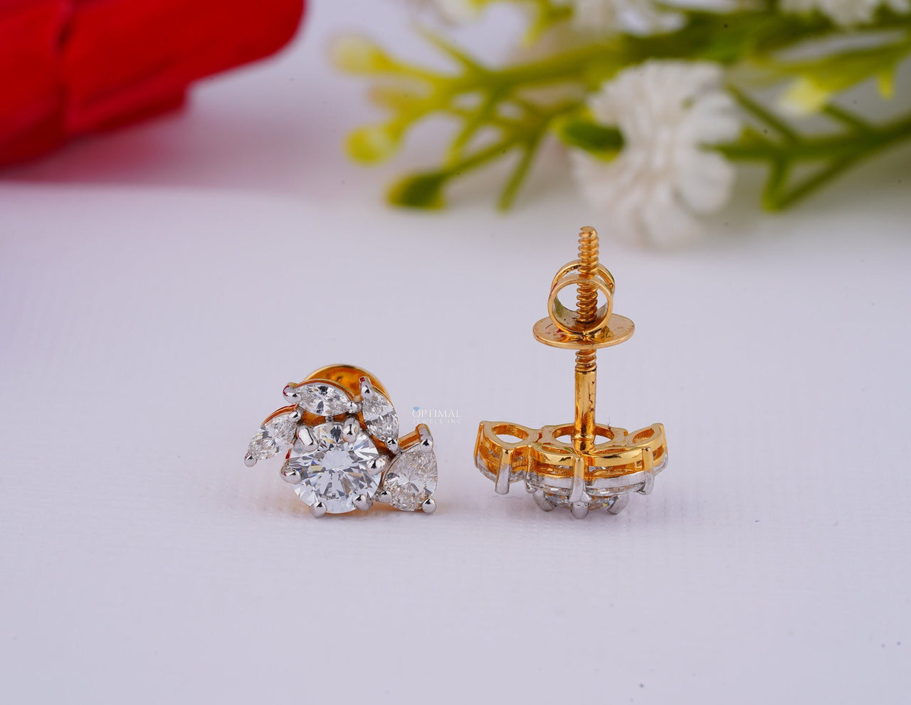 Multi Lab Grown Diamond Earrings 4.00 Ctw IGI Certified Diamond Earrings Yellow Gold Stud Earrings For Women Perfect For Every Occasion