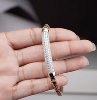 Thumbnail for Elegant Lab Grown Diamond Bracelet, 1.75 CTW Round Cut Cluster Diamond Bracelet, Rose Gold Modern Style Bracelet, Perfect for Any Occasions