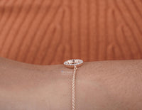 Thumbnail for Gorgeous Rose Gold Chain Bracelet, Stunning Circle Diamond Bracelet, 0.50 CTW Lab-Grown Diamond, Ideal Gift For Her, Everyday Wear Bracelet