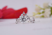 Thumbnail for Eternal Diamond Ring 1.87 Ctw IGI Certified Round Cut Diamond Engagement Ring Lab Created Diamond Wedding Ring White Gold Ring For Her