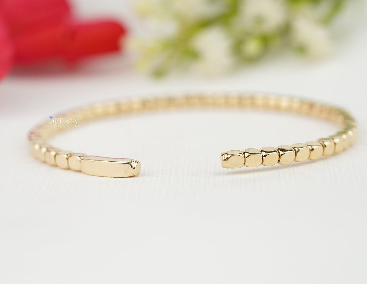 Round Lab-Grown Diamond Tennis Bracelet, 5.00 CTW IGI Certified Diamond, Yellow Gold Half Eternity Bracelet, Perfect for Everyday Wear